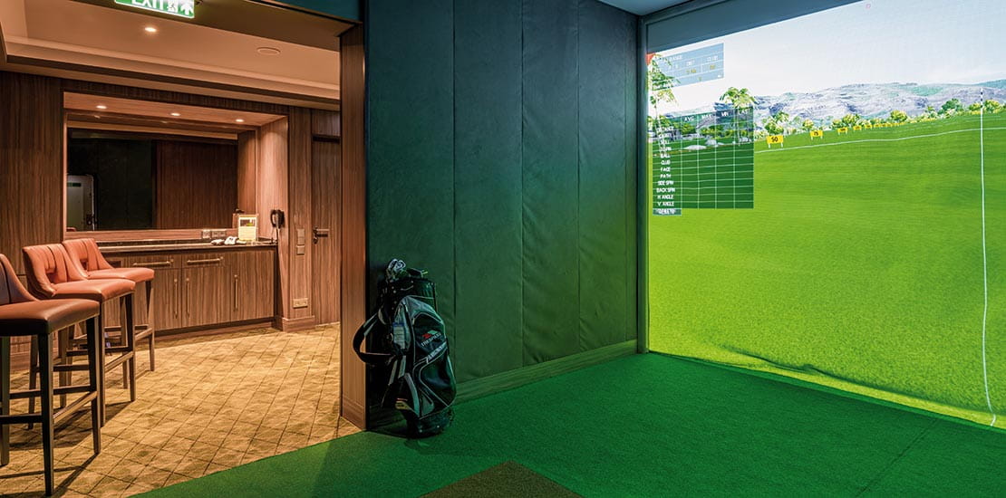 The state-of-the-art digital golf simulator onboard Spirit of Discovery